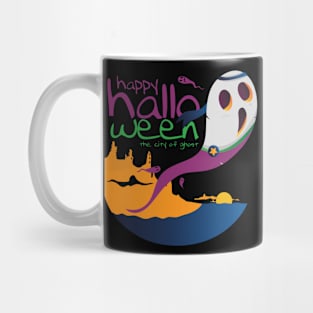 HALLOWEEN GHOST AT SPOOKY ISLAND Mug